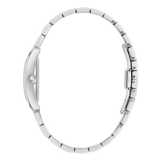 Bulova Classic Blue Abalone Diamond Ladies Tank Watch 96P262 Stainless Quartz - product photo 5 at Keystone Discounts