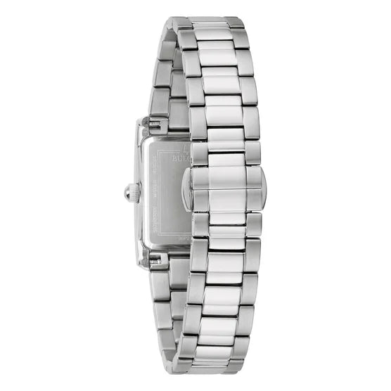 Bulova Classic Blue Abalone Diamond Ladies Tank Watch 96P262 Stainless Quartz - product photo 7 at Keystone Discounts