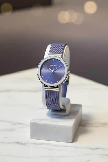 Bering 10131-909 Women's Classic Lavender Dial Stainless Steel Watch 31mm NEW - main product photo at Keystone Discounts
