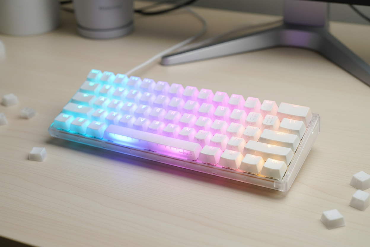 Ducky One 3 Mini 60% RGB Mechanical Keyboard Cherry MX Red Hotswap Used - main product photo at Keystone Discounts