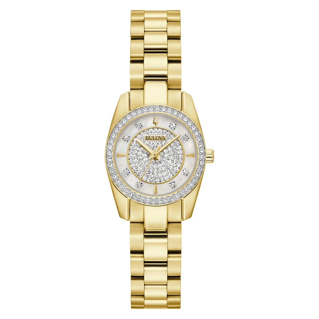 Bulova 98L315 Women's Gold Tone Crystal Stainless Steel Quartz Watch 23mm NEW - product photo 3 at Keystone Discounts