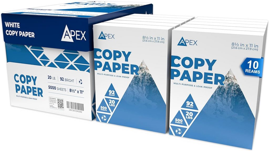 Advantage Copy Paper with ColorLok, 20 lb, 10 Reams (5,000 Sheets)