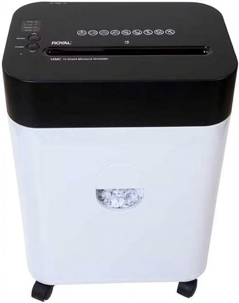 Royal 14MC 14-Sheet Micro-Cut Paper Shredder with Casters