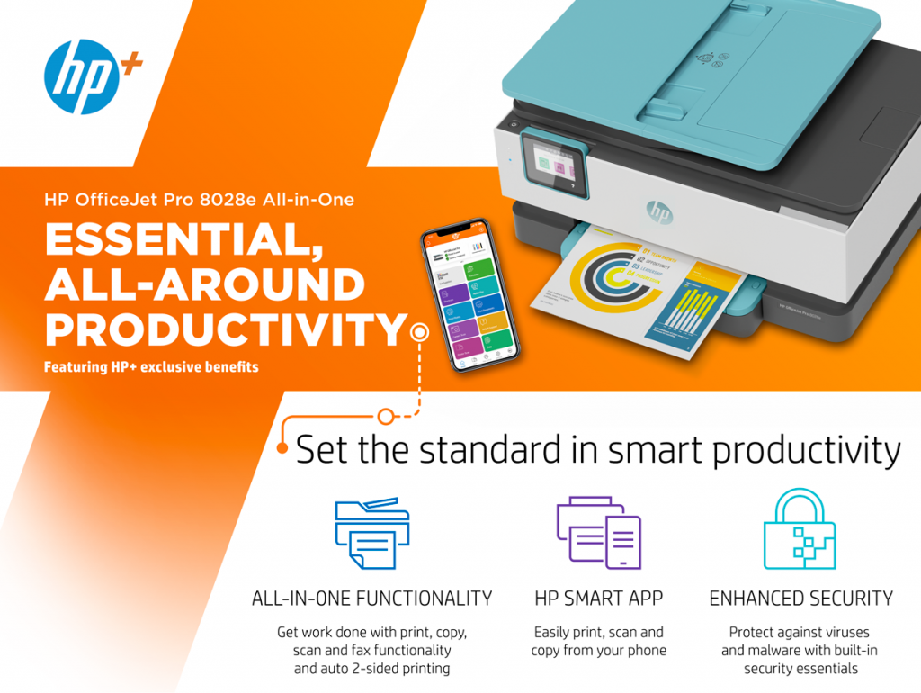HP OfficeJet Pro 8028e All-in-One Wireless Color Inkjet Printer